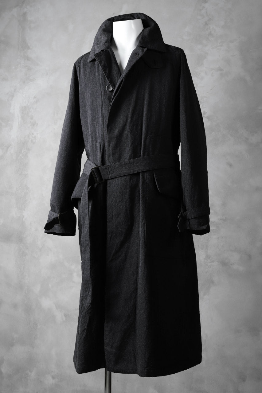 画像をギャラリービューアに読み込む, sus-sous motorcycle coat MK-2 / W64L36 Tricotine (CHARCOAL×NAVY)