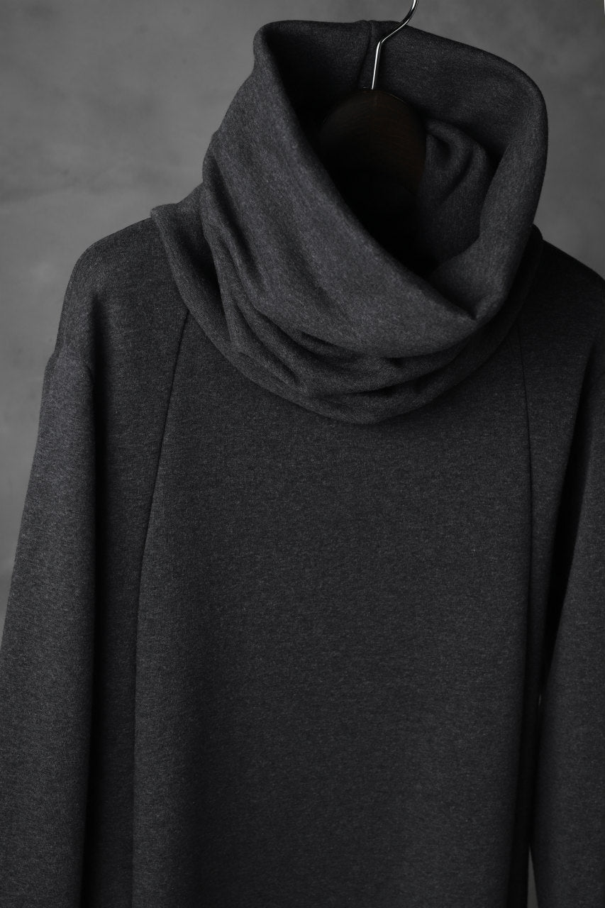 Load image into Gallery viewer, A.F ARTEFACT exclusive BomberHEAT® DRAPED HIGH NECK TOPS (DARK GREY)