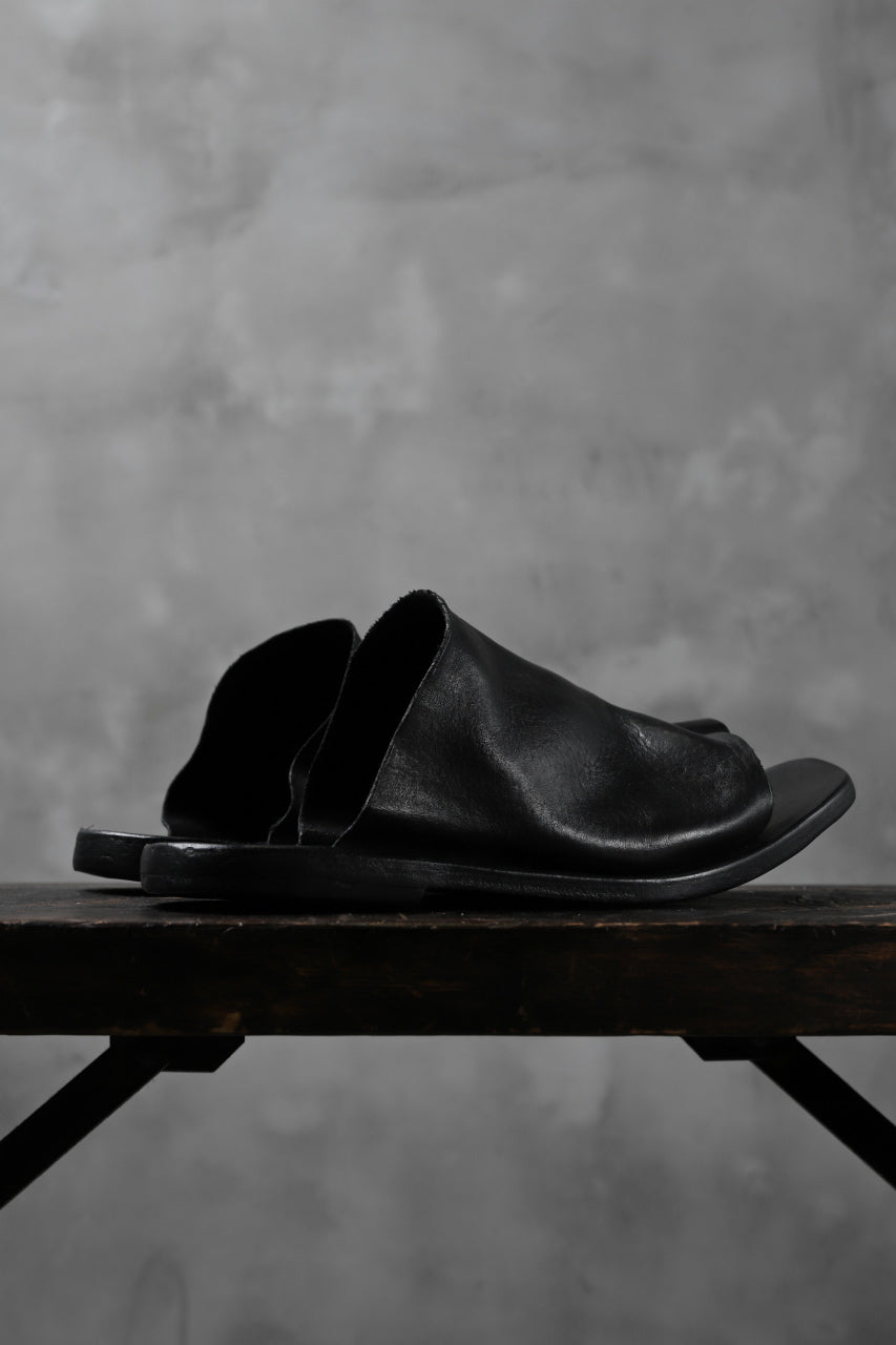 DIMISSIANOS & MILLER mule w toe-ring sandals / calf leather full grain (BLACK)