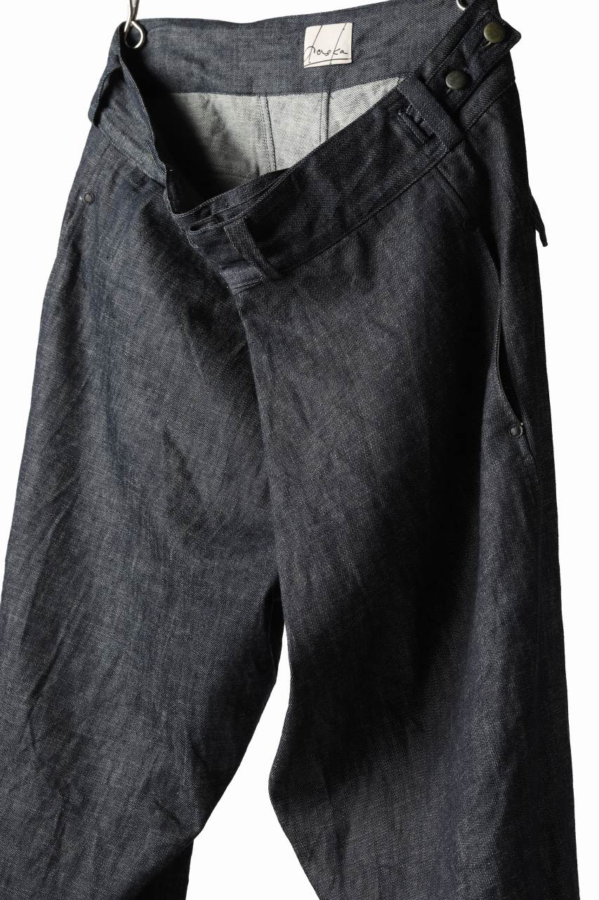 daska wrap cropped pants / belgium denim (INDIGO)