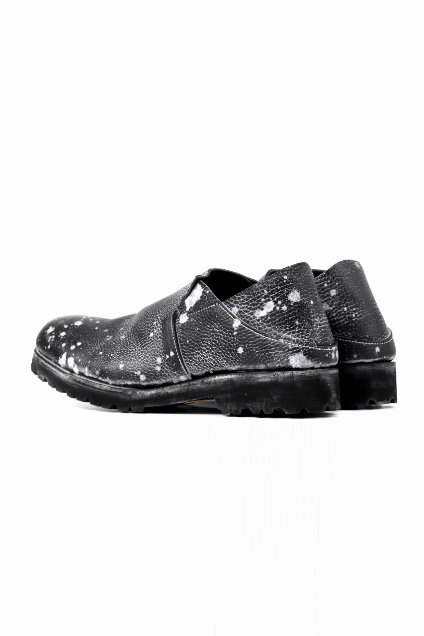 Load image into Gallery viewer, Portaille exclusive PL5 VB Slipon Shoes / Oiled Kip handpainted (BLACK)