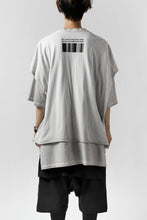 画像をギャラリービューアに読み込む, A.F ARTEFACT &quot;TWINS&quot; ICE DYEING LAYERED OVER SIZE TOPS (GREY)