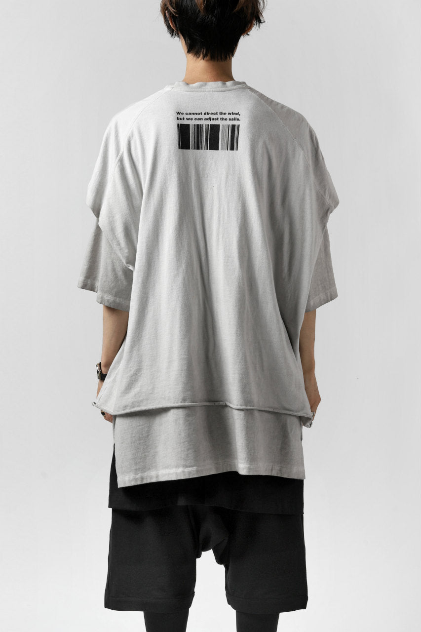 画像をギャラリービューアに読み込む, A.F ARTEFACT &quot;TWINS&quot; ICE DYEING LAYERED OVER SIZE TOPS (GREY)