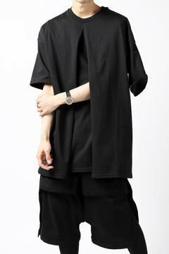 画像をギャラリービューアに読み込む, A.F ARTEFACT &quot;OVERLAP&quot; LAYERED LOOSEY TOPS (BLACK)