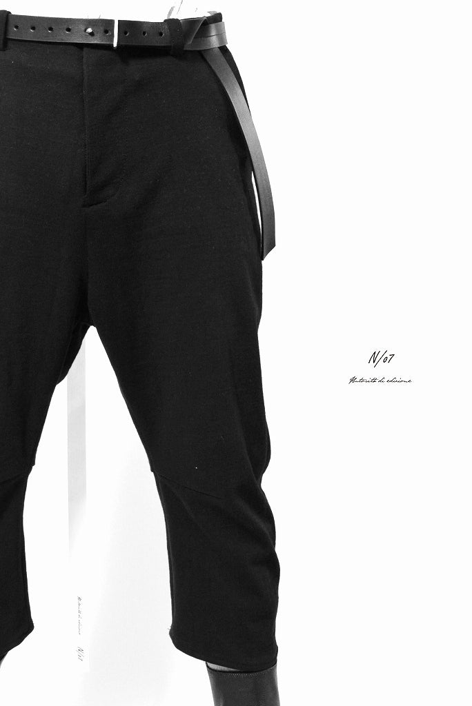 Load image into Gallery viewer, N/07 Pant &quot;7&quot; [c/medium jersey | 3dimension curved cropped] (BLACK)