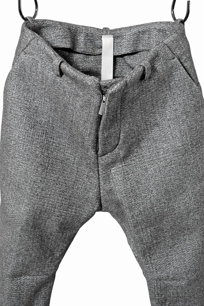 N/07 Pant "7" [three layer structure needlepunch | 3dimension curved cropped] (ASPHALT GREY)