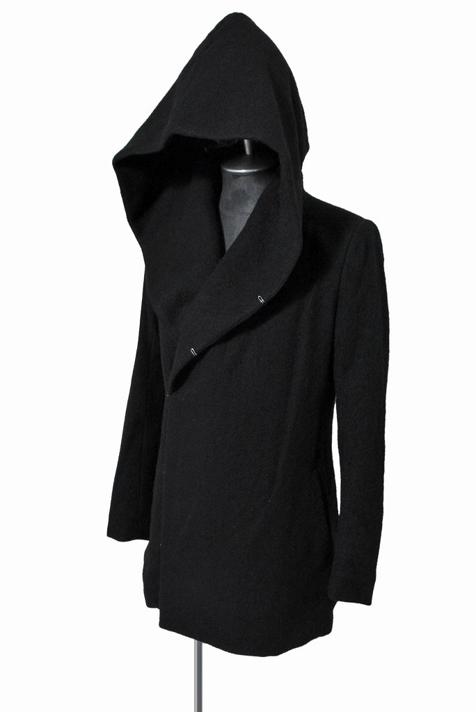 N/07 "tukang sulap" [wool filling | Thinsulate Hi-Loft hooded coat] (BLACK)