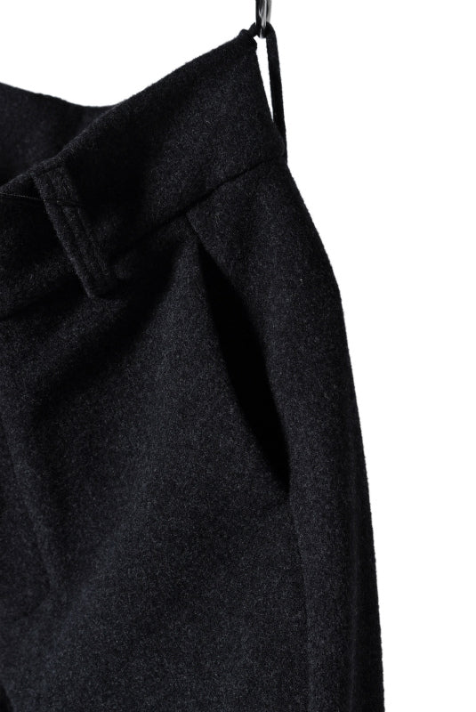 N/07 CURVE JODHPUR PANT / CASHMERE KNIT MELTON (CHARCOAL)