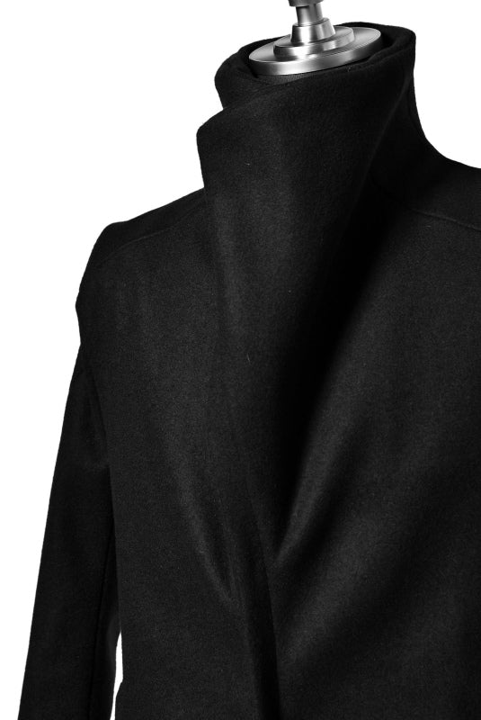 N/07 ANATOMY HIGHNECK COAT / PREMIUM WOOLYARN CASHMERE (BLACK)