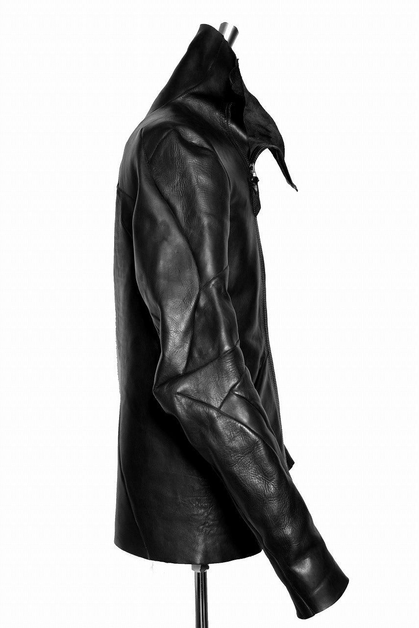 Load image into Gallery viewer, LEON EMANUEL BLANCK DISTORTION LEATHER JACKET / GUIDI CALF (BLACK)