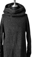 画像をギャラリービューアに読み込む, SOSNOVSKA DRAPED COCOON LONGSLEEVE HOODIE KNIT (DARK GREY)