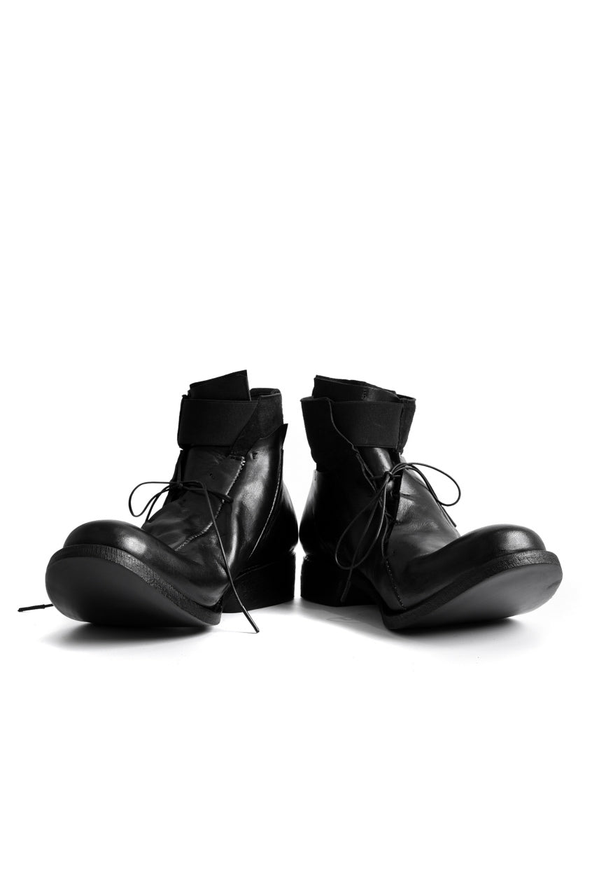 LEON EMANUEL BLANCK DISTORTION LACED MID BOOTS / GUIDI HORSE OILED (BLACK)