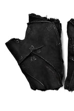 Load image into Gallery viewer, LEON EMANUEL BLANCK DISTORTION MITTEN NO FINGERS / CURLY MERINO SHEARLING (BLACK)