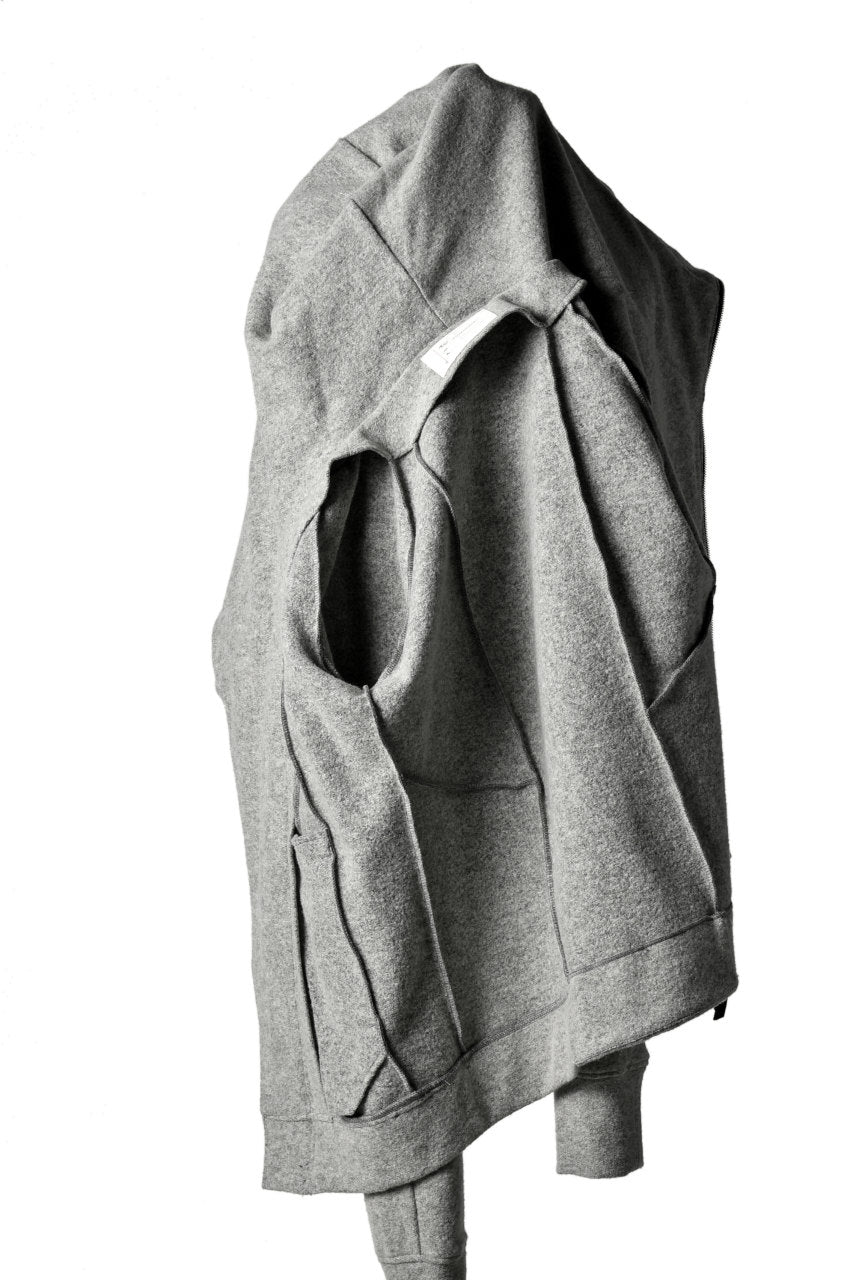 Load image into Gallery viewer, N/07 Wrap Hooded Jacket / Woolring Fleece (MELANGE GREY)