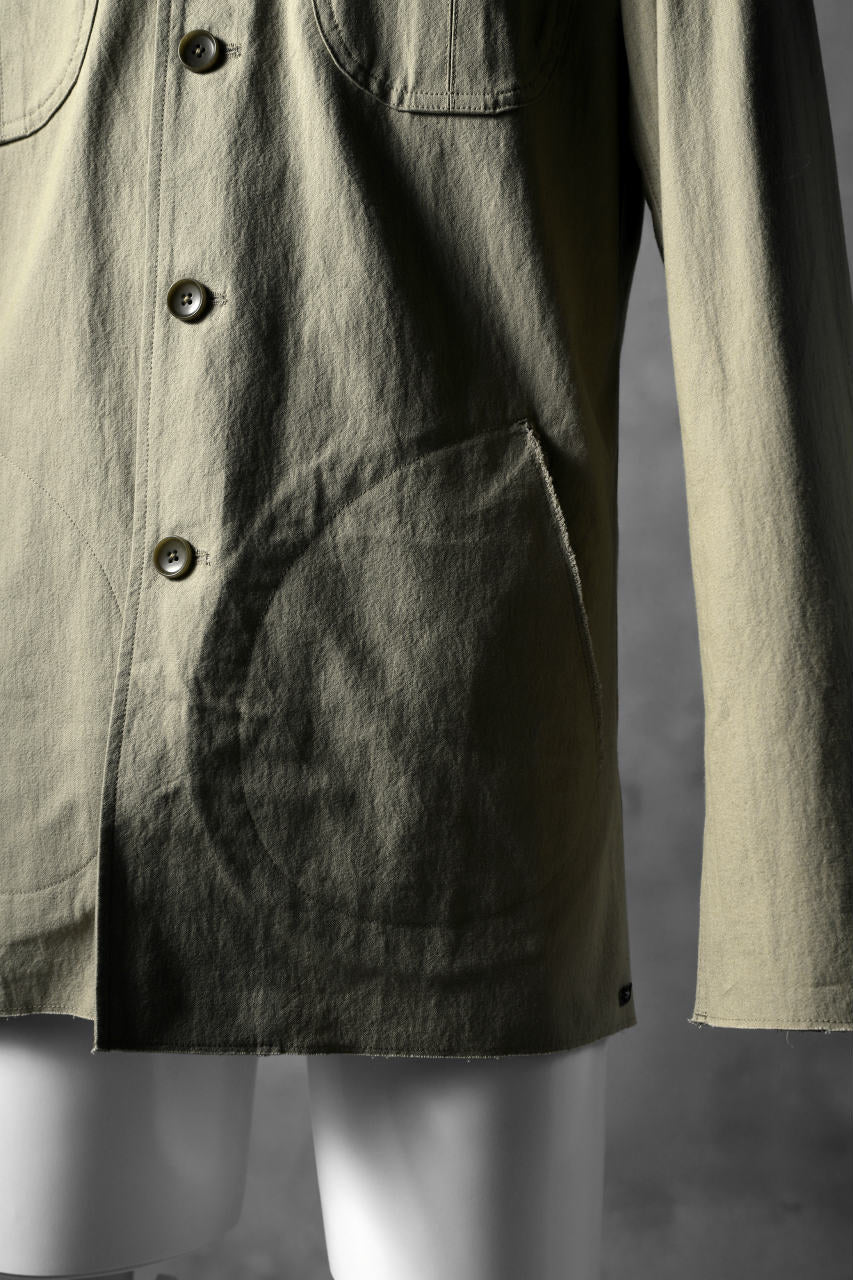Load image into Gallery viewer, blackcrow worker shirt jacket / cotton woven (BEIGE)