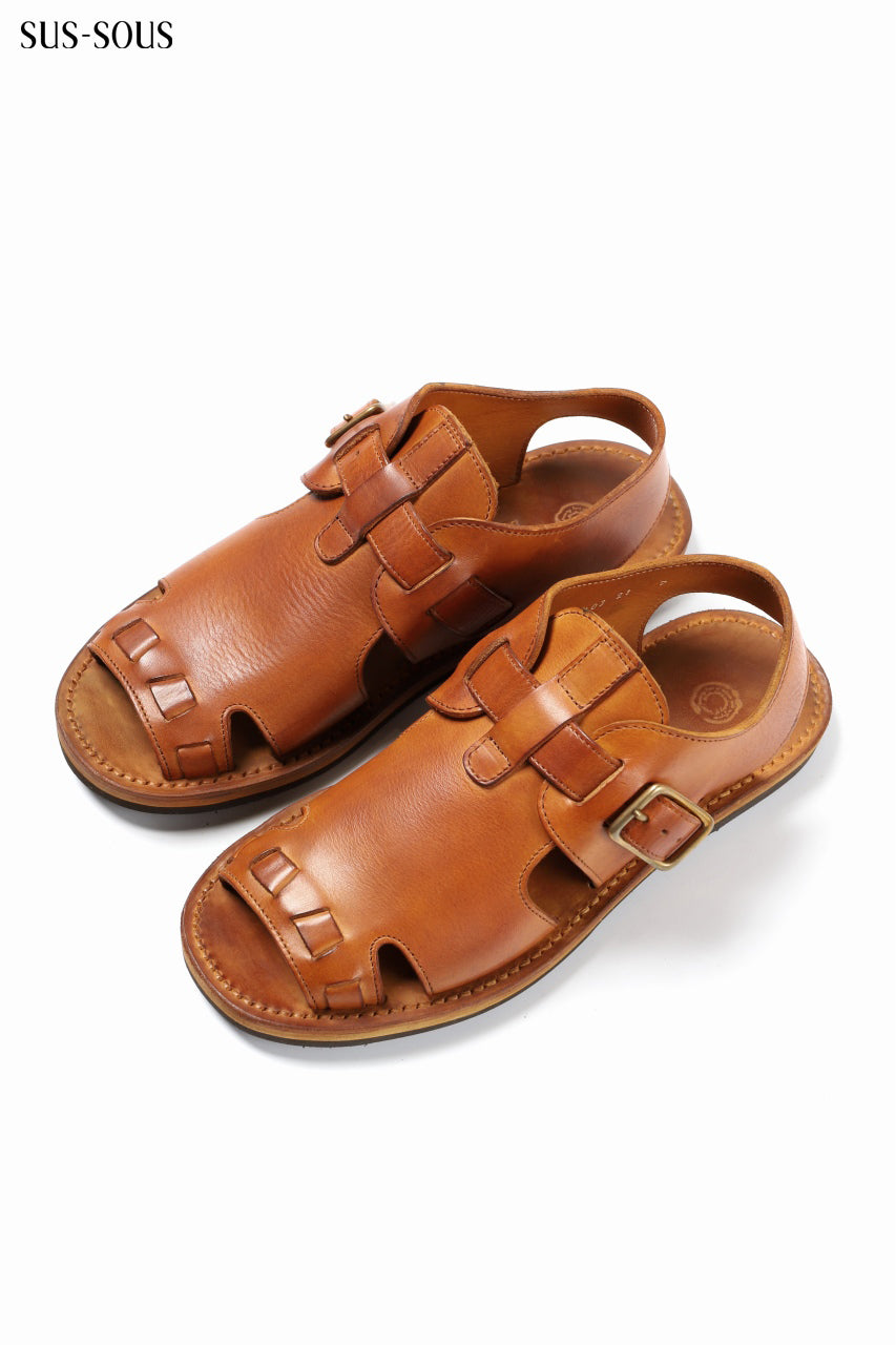 sus-sous sandal shoes / italy oiled cow leather *hand dyed (NATURAL)