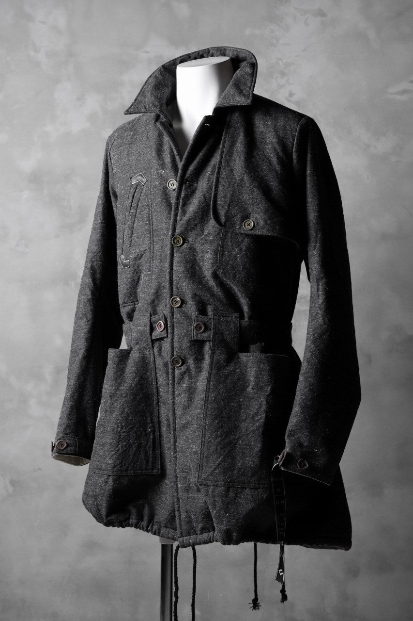 Load image into Gallery viewer, daska &quot;STING&quot; trench-mods coat / organic gauze padded (BLACK)
