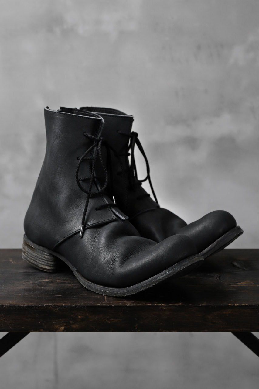 Portaille exclusive PL20 Laced Zip Boots (FILED STEER / BLACK)