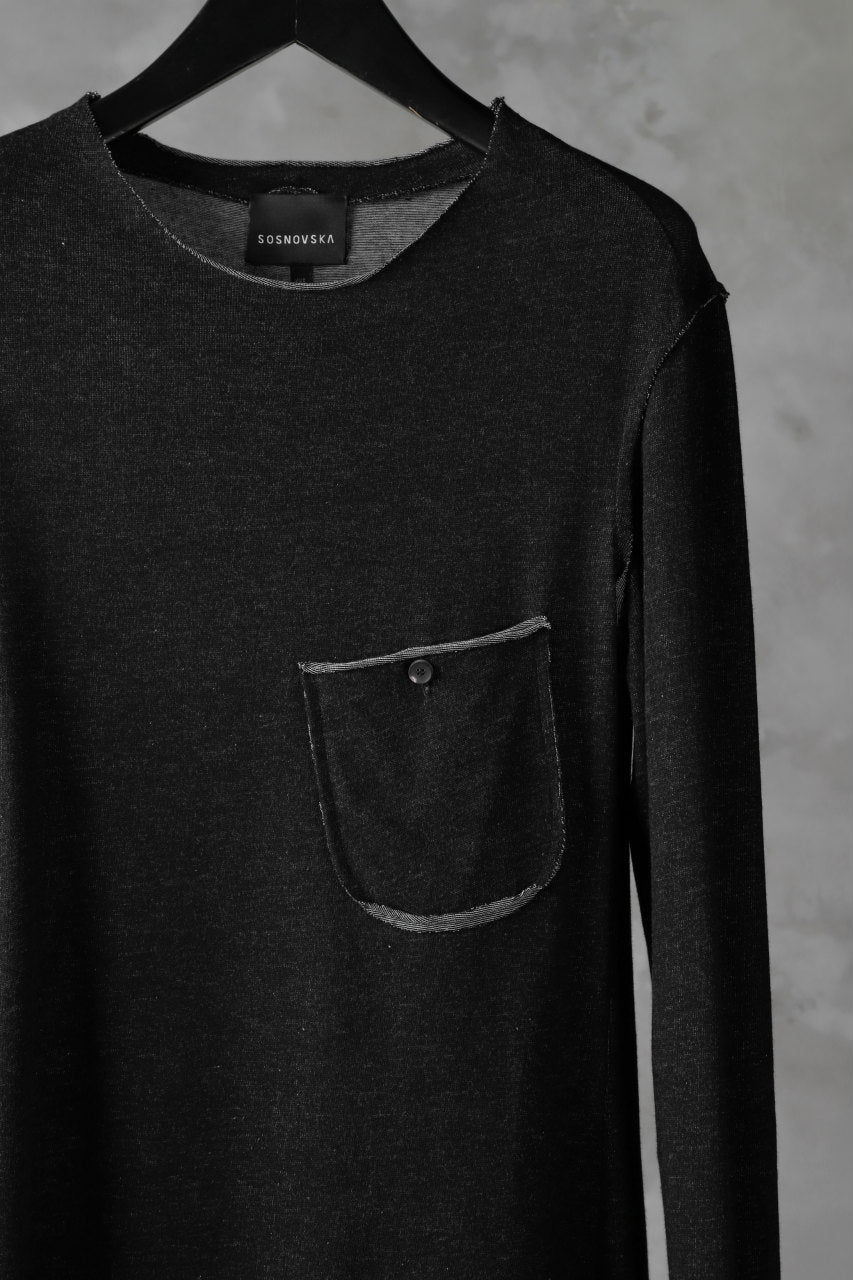 画像をギャラリービューアに読み込む, SOSNOVSKA DICHROMATIC WRENCHING LONG SLEEVE (BLACK)