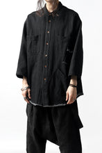 Load image into Gallery viewer, A.F ARTEFACT exclusive ENGINEER SHIRT-JKT / LOW COUNT DENIM (BLACK)