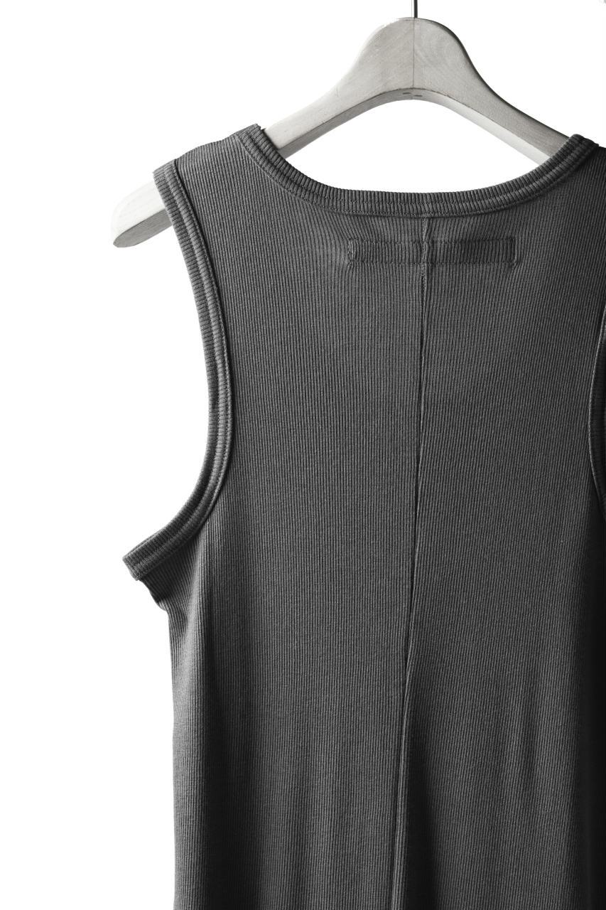 A.F ARTEFACT LONG TANK TOP / COTTON RIB (GREY)