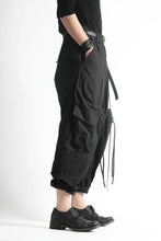 Load image into Gallery viewer, A.F ARTEFACT MILITARY SAROUEL WIDE PANTS / ZIP DOUBLE STRUCTURE (BLACK)