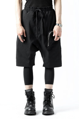 thomkrom RADICAL ZIP-POC DROPCROTCH SHORTS (BLACK)