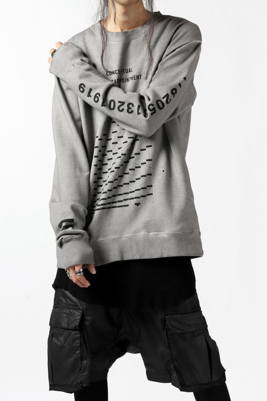 A.F ARTEFACT "GEOMETRY" DYEING SWEATER TOPS (GREY)