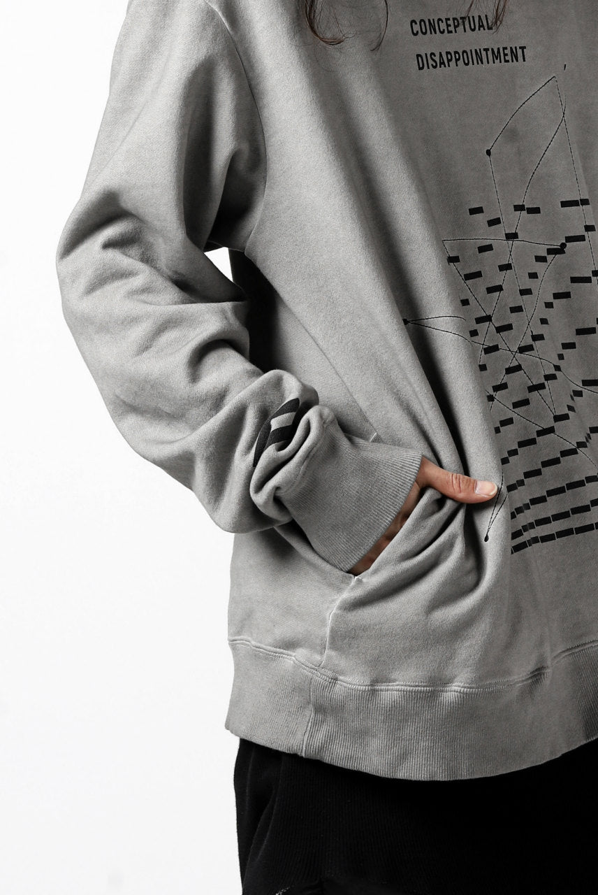 A.F ARTEFACT "GEOMETRY" DYEING SWEATER TOPS (GREY)