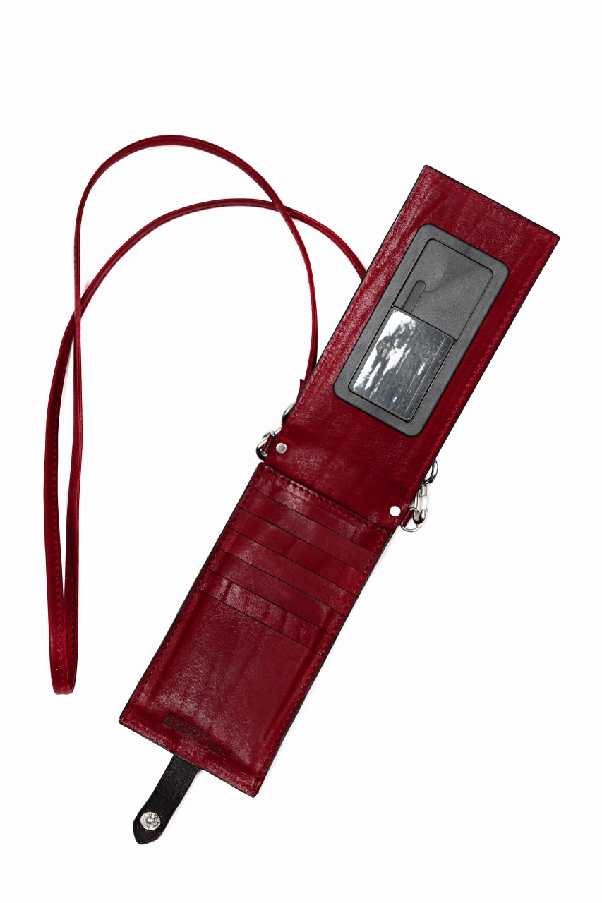 ISAMU KATAYAMA BACKLASH WALLET PHONE-HOLDER / ITALY DOUBLE SHOULDER (RED)