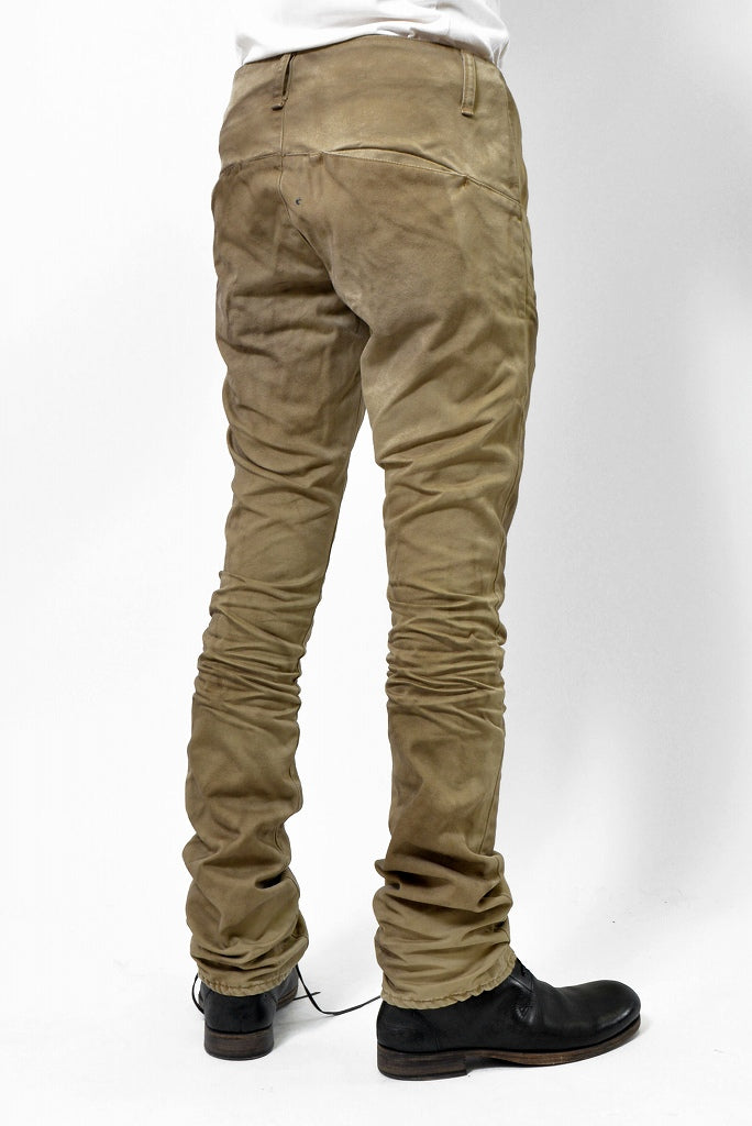 N/07 chinocloth pant 3dimention / oiled craft (OILED BEIGE)