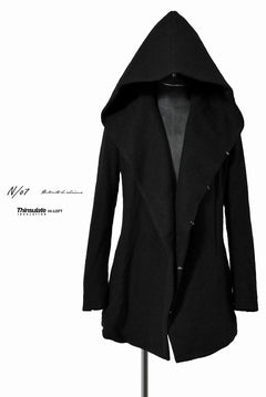 画像をギャラリービューアに読み込む, N/07 &quot;tukang sulap&quot; [wool filling | Thinsulate Hi-Loft hooded coat] (BLACK)