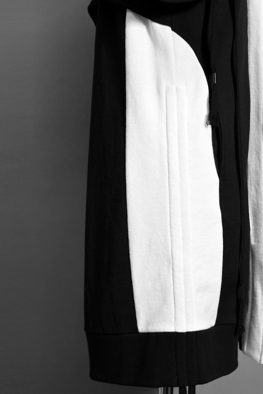 N/07 FIELD LONG HOODIE S/S "Fleecy Cotton" (BLACK x WHITE)