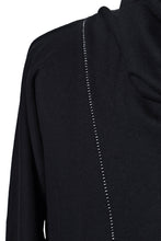 Load image into Gallery viewer, N/07 HIGH NECK JERSEY 40/20 FLEECY COTTON *OVERLOCKED (BLACK)