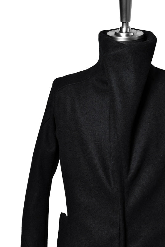 N/07 ANATOMY HIGHNECK COAT / PREMIUM WOOLYARN CASHMERE (BLACK)