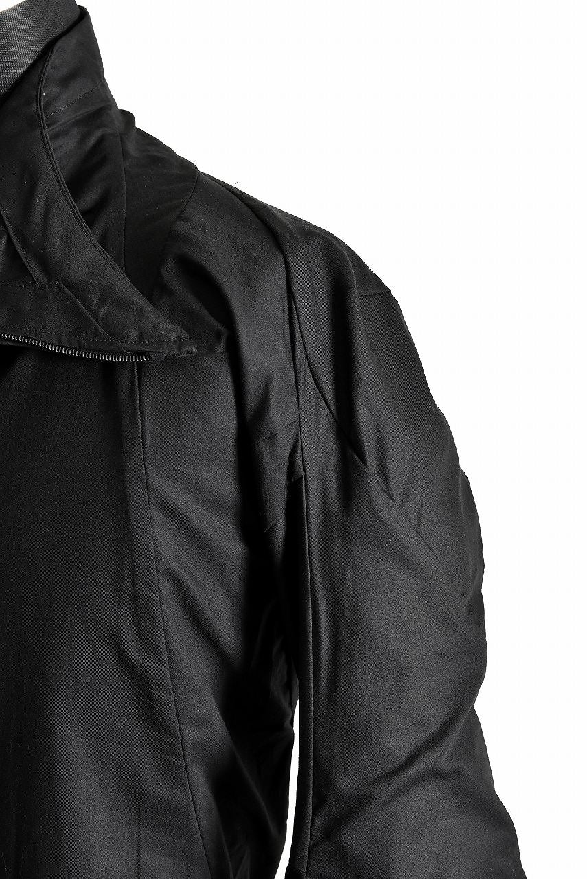 LEON EMANUEL BLANCK DISTORTION SHIRT JACKET / DRY WAX COATING (BLACK)