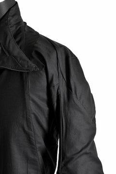 画像をギャラリービューアに読み込む, LEON EMANUEL BLANCK DISTORTION SHIRT JACKET / DRY WAX COATING (BLACK)