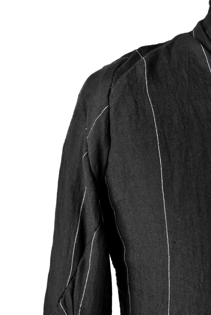 LEON EMANUEL BLANCK DISTORTION DRESS SHIRT / PINSTRIPE (BLACK)