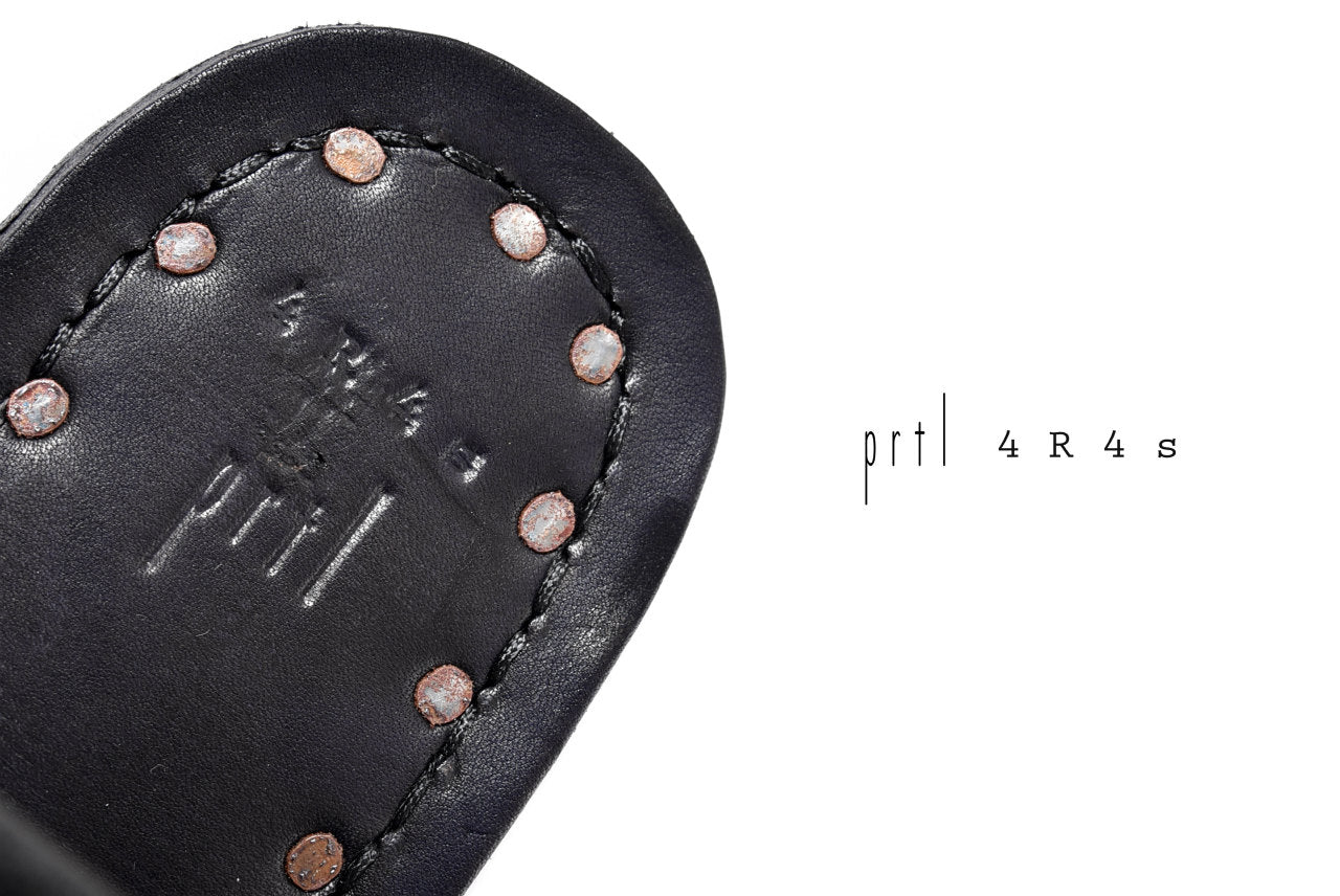 prtl x 4R4s exclusive Steer Leather Thong Sandal (BLACK)