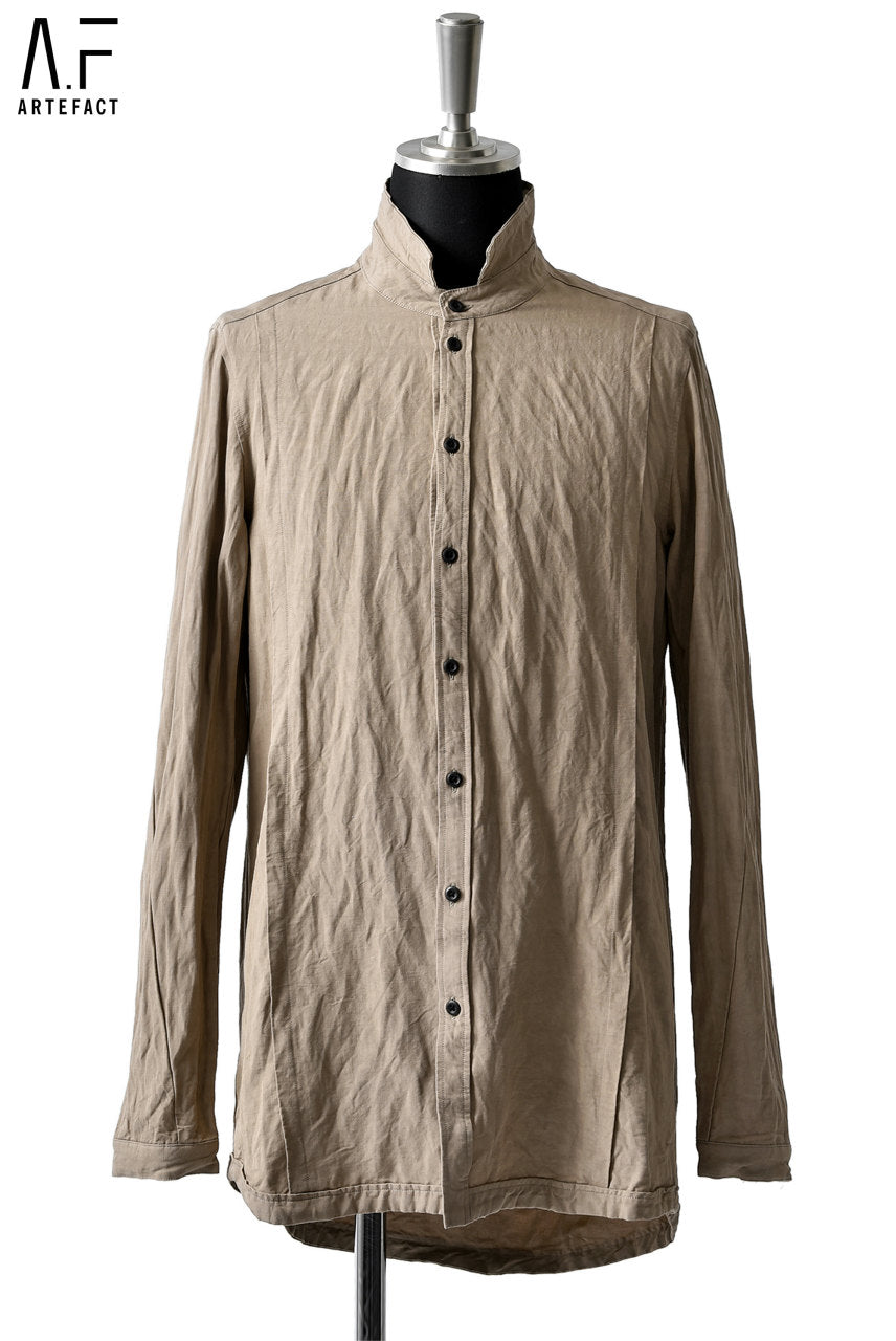 A.F ARTEFACT exclusive CRINKLED SHIRT / VISCOSE-LINEN