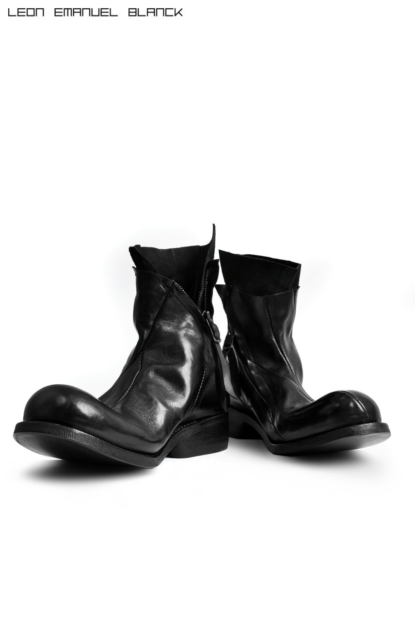 LEON EMANUEL BLANCK DISTORTION ANKLE BOOT / GUIDI HORSE OILED (BLACK)