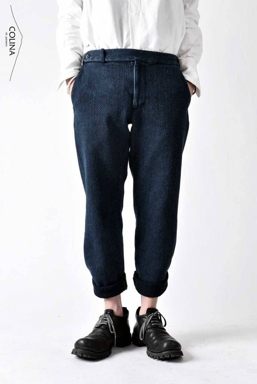 COLINA SASHIKO CURVED TROUSERS (INDIGO)