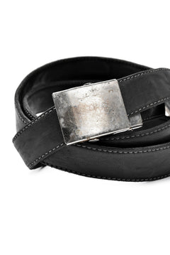 画像をギャラリービューアに読み込む, incarnation HORSE LEATHER NARROW BELT with G.I BUCKLES (DARK GREY)