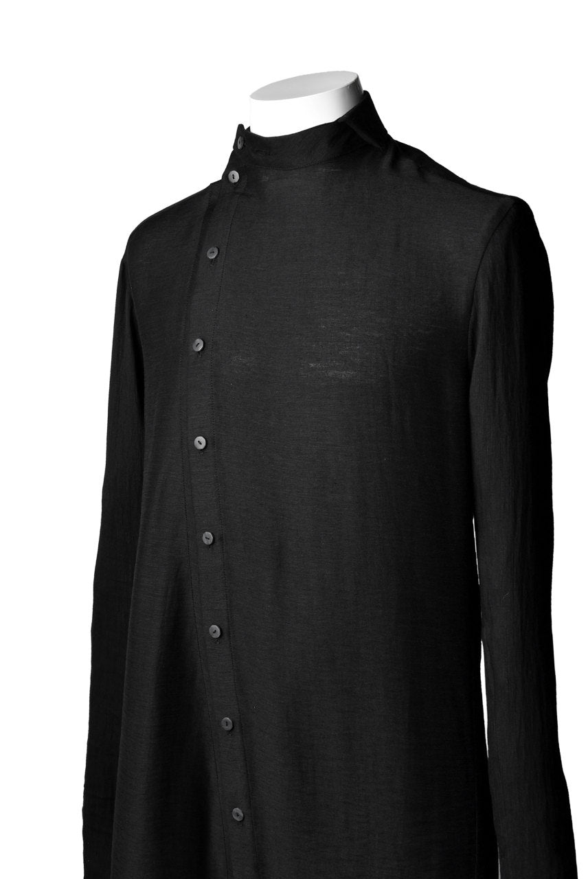 SOSNOVSKA DIAGONAL FLY LONG SHIRT (BLACK)