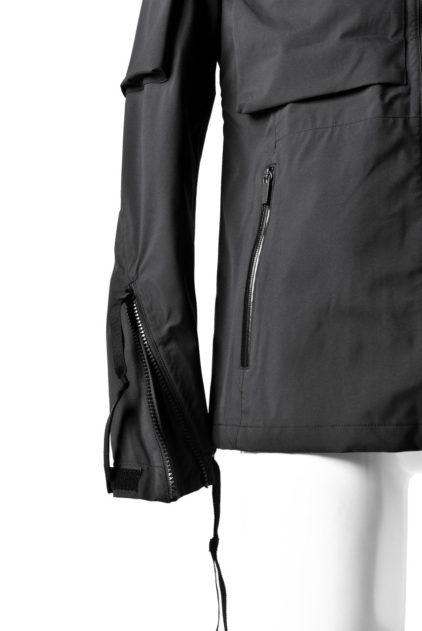N/07 schoeller® Pro-Tech System Hooded Jacket / Black Grosgrain