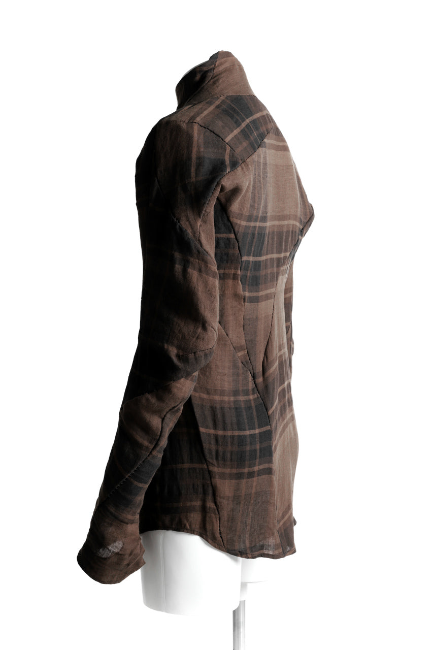 LEON EMANUEL BLANCK exclusive DISTORTION DRESS SHIRT (BROWN CHECK)