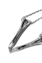 Load image into Gallery viewer, Holzpuppe exclusive Femur Bone Pendants with Green Tourmalinated Quartz