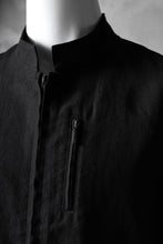 画像をギャラリービューアに読み込む, blackcrow riders zip jacket / linen&amp;nylon woven (black)
