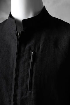 画像をギャラリービューアに読み込む, blackcrow riders zip jacket / linen&amp;nylon woven (black)