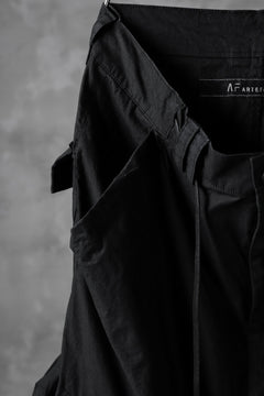 Load image into Gallery viewer, A.F ARTEFACT MILITARY SAROUEL WIDE PANTS / ZIP DOUBLE STRUCTURE (BLACK)